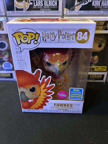FUNKO POP!  #84 Harry Potter Fawkes 2019 Summer Convention Exclusive Flocked