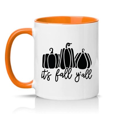 Its Fall Yall Unisex 11 Unzen Keramiktasse Herbst Kürbis Saisonales Geschenk