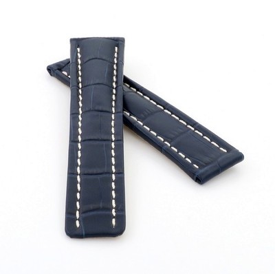 Louisiana Uhrenband navy-blau 20/18 mm, kompatibel mit Breitling Faltschließe