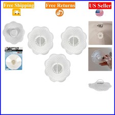 3-Pack White Plastic Bathtub Hair Catcher Drain Strainer Odor Proof