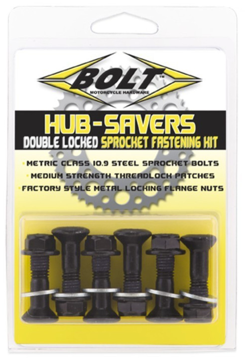 Bolt MC Hardware (M8 x 25) 30mm Hub-Savers Double Locked Sprocket Fastening Kit
