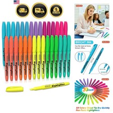 Highlighters, 30 Pack Highlighters Assorted Colors, 10 Colors Chisel Tip Dry-...
