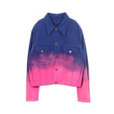 LOUIS VUITTON Amen Break Denim Jacket cotton Blue Pink Preowned mens size 52