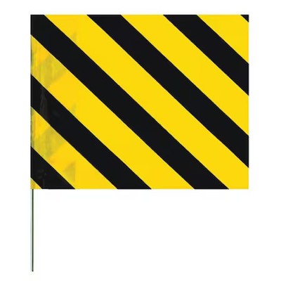 Marking Flag, Vinyl, 30'' Wire Staff, Blank, 30'' L., 100 Pk, 4530Sybk-200
