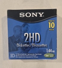 Sony 2HD Floppy Diskettes 1.44MB 10 pack Brand New Sealed