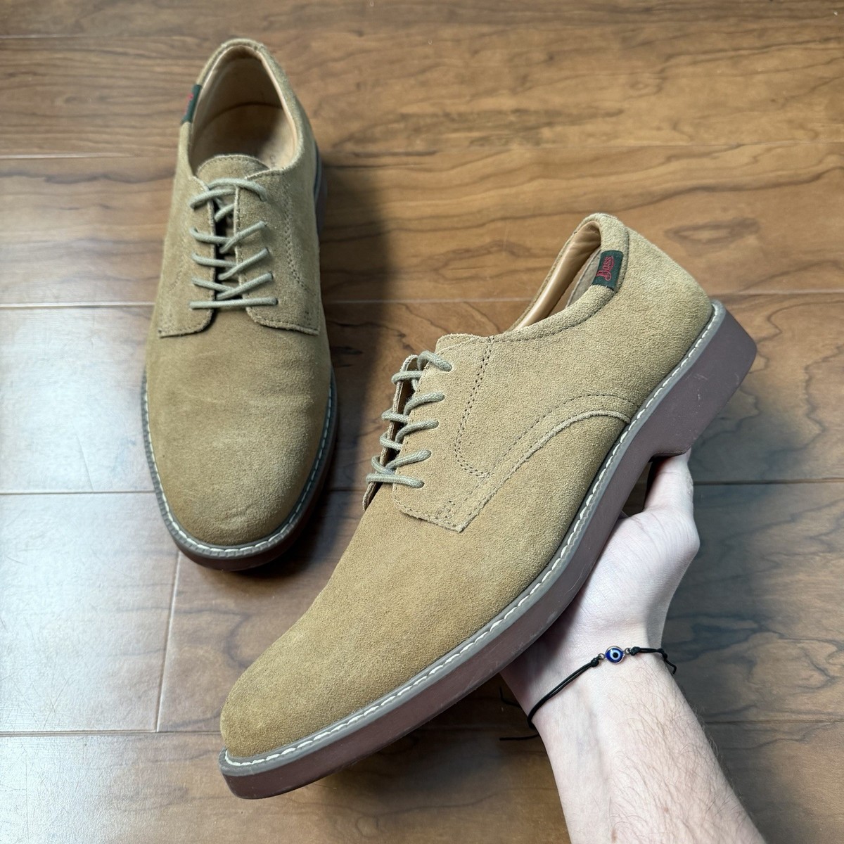 GH Bass Pasadena Suede Oxford Shoes Tan Brown Casual Derby  display picture 1