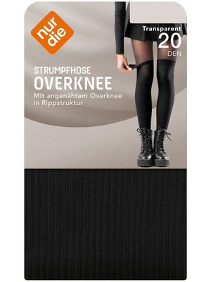 Only The Ladies Tights 715902 Over The Knee 20 DEN XS/S M/L Black