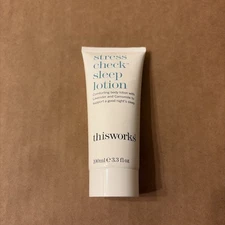this works Stress Check Sleep Lotion ,100ml / 3.3 fl oz FULL SIZE NEW SEALED