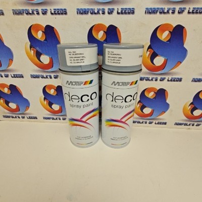 Motip Deco Sprühfarbe Hochglanz RAL 7001 silbergrau 2 Dosen 400ml M #74