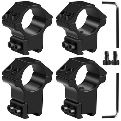 1 Inch Dovetail Scope Rings 2 Piece Set High Medium Profile 1 Inch Scope Rings