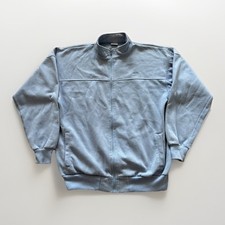 Nike Track Jacket Mens M Blue Knit Zip 80s 90s Vintage Windbreaker