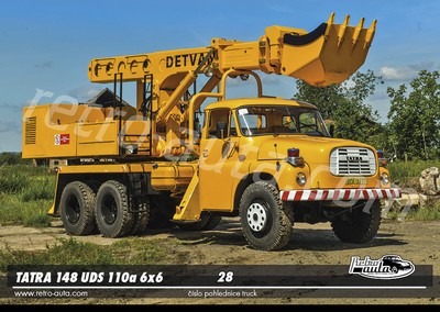 Postkarte TRUCK Nr. 28 - TATRA 148 UDS 110a 6x6 (1969 - 1982)