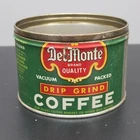Vintage Del Monte Drip Grind Coffee Can 1LB Green Red Advertising Tin USA No Lid