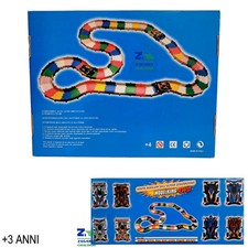 SUPER PISTA CON 2 AUTO SUPER VELOCI COMPONENTI AD INCASTRO LUNGHEZZA CM 400