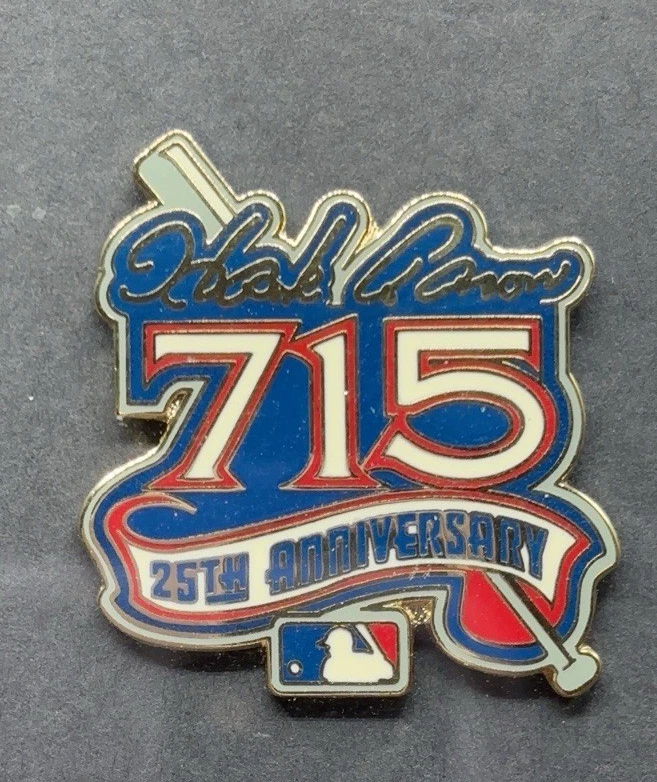AMINCO Hank Aaron 25th Anniversary Collector 7 Pin Set Atlanta Braves # 369/715 - Image 4 of 4