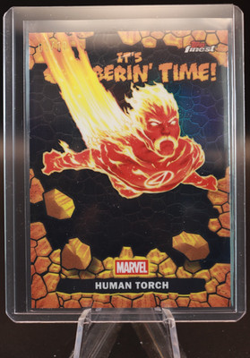 2026 Topps Finest Fantastic Four Human Torch It's Clobberin' Time BLACK 3/10