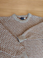Vintage Editions By VAN HEUSEN 100% Wool Sweater Men's Large Birdseye USA Made