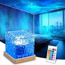 Northern Lights Projector Galaxy Lamp 16 Color LED Mood Light Remote Ocean Wave.