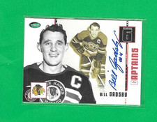 BILL GADSBY (D) 2003-04 PARKHURST CHICAGO BLACKHAWKS AUTOGRAPH CARD