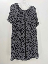 MICHAEL Michael Kors Black Size XL Knee Length Short Sleeve Dress