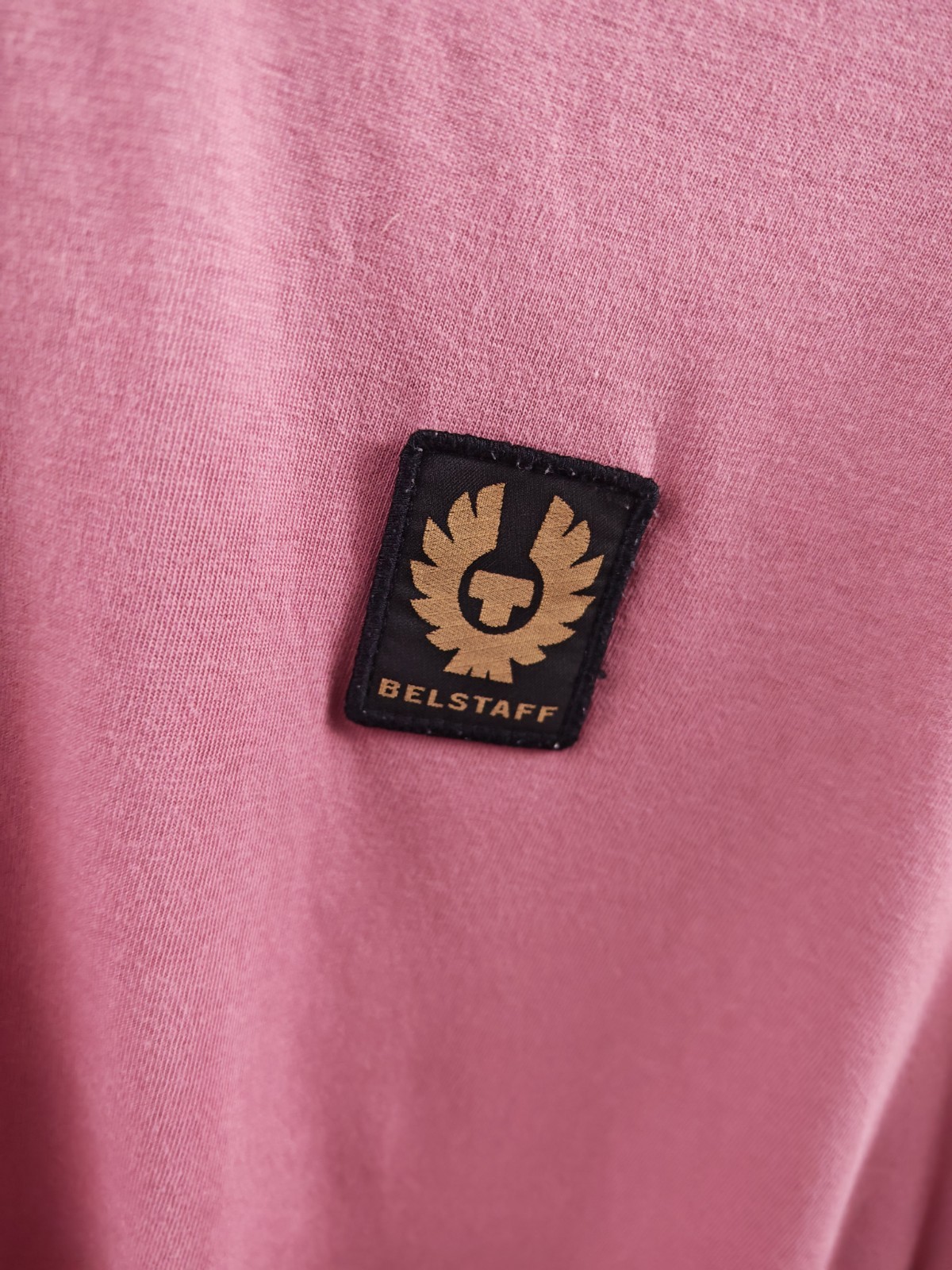 Belstaff Men's T-Shirt Medium Dusty Pink 100% Cotton Short Sleeve Designer image 4