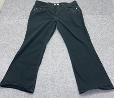 Faded Glory Womens 16 Petite Washed Black Bootcut Pants Stretch 26" Inseam