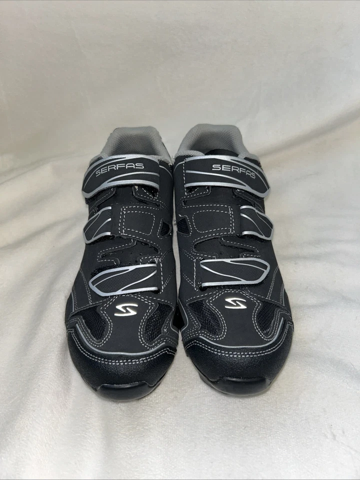 Serfas Women’s TCP Cycling Shoes Size 40 Euro / 8 US Black White Stiffness 7 - Image 3 of 4