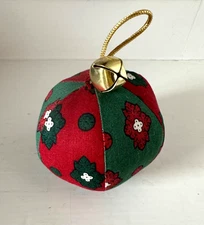 NEW 1980 Pierre Deux French Country Fabric “Jingle Bell “ Christmas ornament