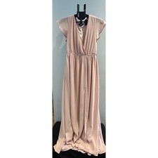 NWT LULUS Size SMALL Lost in the Moment Blush Chiffon Maxi Dress**Elastic Waist*