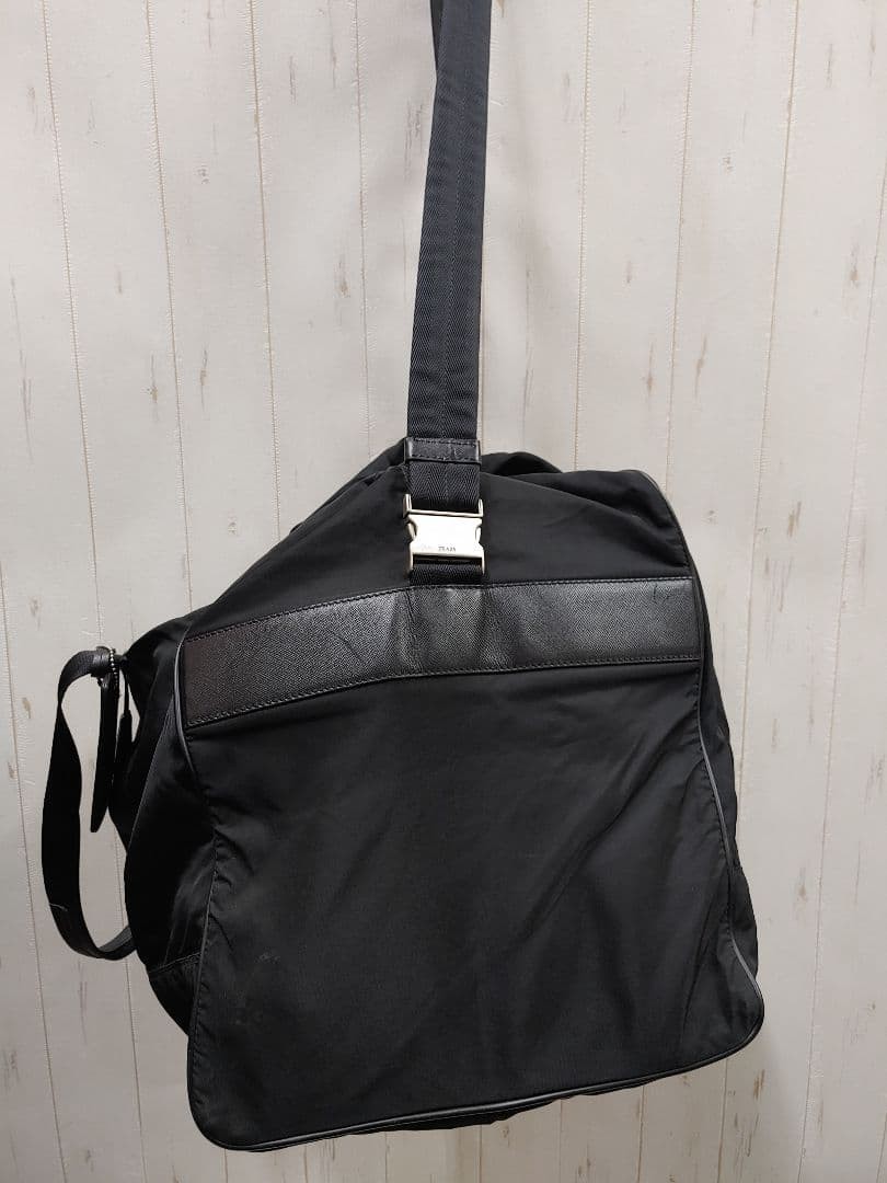 90s 00s PRADA 2WAY Boston Bag Black Large Capacity thumbnail 12