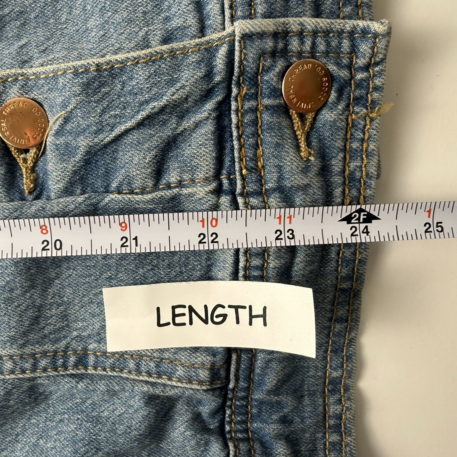 Universal Thread Denim Jacket Medium Wash XL Embr… - image 10