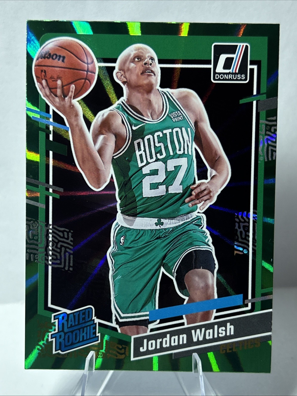 2023-24 Panini Donruss - Rated Rookie Jordan Walsh #229 Holo Green Laser (RC)