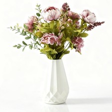 Flower Vase, Unbreakable PE Plastic Durable Decorative Small White Vase