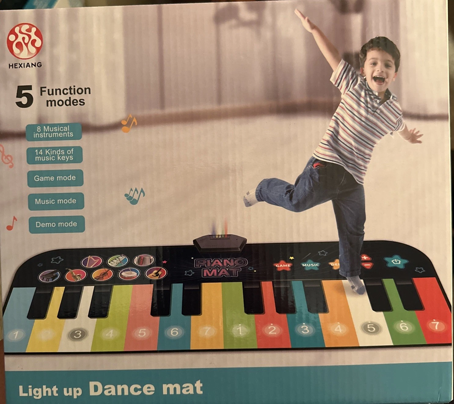 Kidzlane Light Up Dance Mat for Kids (Follow The Lights Piano Mat)