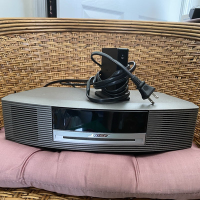 Bose Wave Music System AM/FM Radio CD Player AUX Headphone Gray AWRCC1