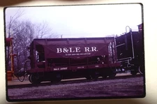 B&LE RR ORE CAR jun-87 kodachrome train photo slide 35mm