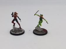 Marvel Crisis Protocol Sin and Viper Professionally Painted With Cards