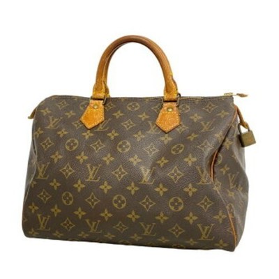 Louis Vuitton Speedy 30 Monogram Brown Boston Hand Travel Tote Purse Bag