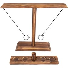 Ring Toss Games for Adults, Hook and Ring Game, Swinging String Hook  Ring T...