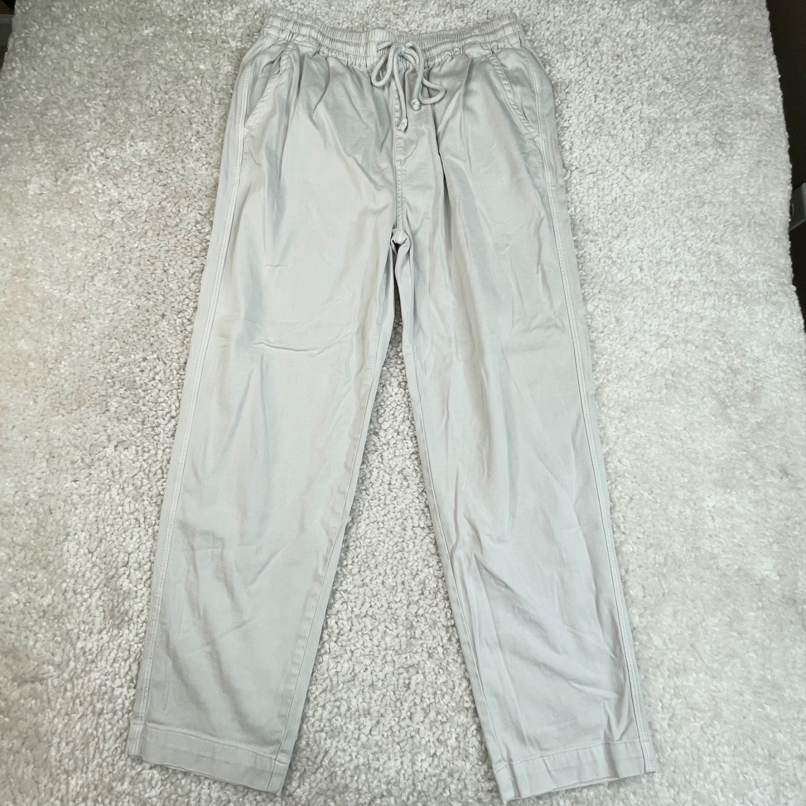 Faherty Essential Drawstring Pants Beige Womens M… - image 1