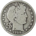 1908 D Barber Half Dollar G Good 90% Silver 50c US Type Coin Collectible