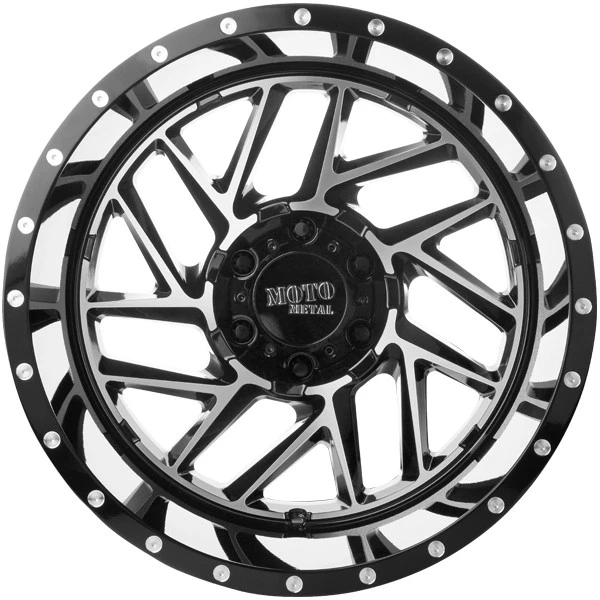 (4) Moto Metal MO985 Breakout 16x8 5x4.5" -6 Black/Machined Wheels Rims 16" Inch - Изображение 4 из 4