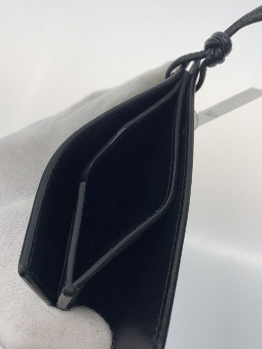 SAINT LAURENT Card Case Leather Black Plain Men's thumbnail 5