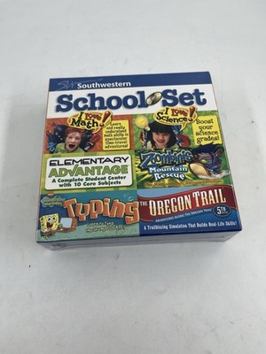 6 CD SOUTHWESTERN School Game Set Oregon Trail Spongebob Typing Zoombinis. New