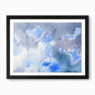 Wolkenhimmel Kunstdruck gerahmt Wandbild Poster Leinwanddruck Bild