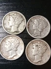 Twelve nice Mercury dimes. Must see pics. 0.86 ounce silver. No reserve!