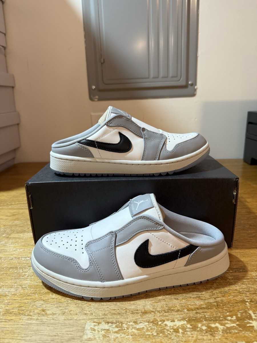 Men's Size 6-Nike Air Jordan Mule Golf Shoes Wolf Grey Sail FJ1214