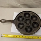 Griswold Cast Iron Aebleskiver Danish Cake Pan Egg Poacher Vintage No 32-962