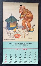 July 1948 Doug Laurie NHL Hockey Maple Leaf Gardens Calendar Lawson Wood Artist