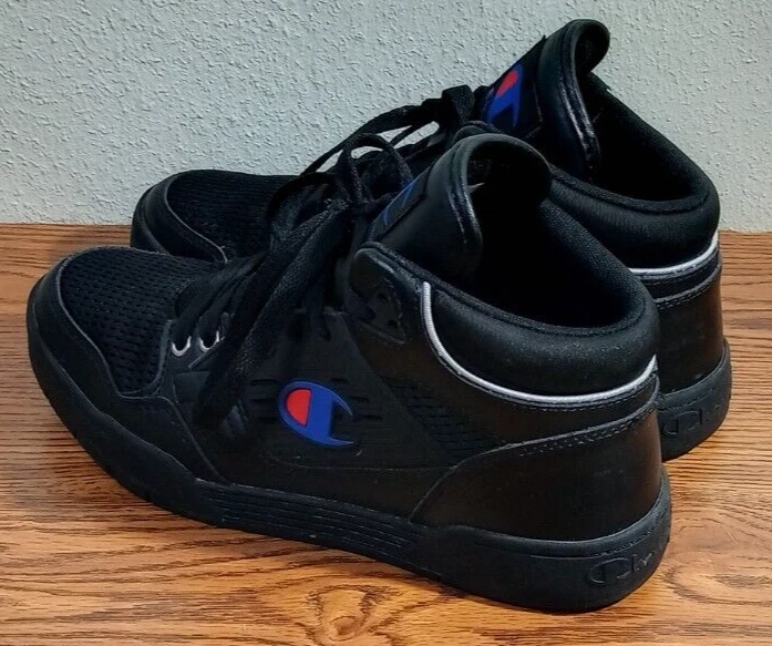 Boy's Champion Leather & Mesh Athletic Sneakers, Black, Size 6Y - Image 4 of 4